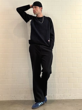 「アイテム（スウェット）」を使った、JNさん（メンズ・195cm）の秋コーディネート