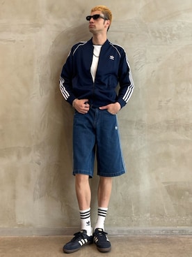 「アイテム（シューズ）」を使った、JNさん（メンズ・195cm）の夏コーディネート