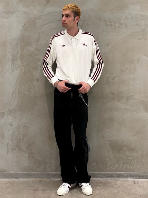 adidas アーセナル　テラスアイコン　ポロシャツ　長袖　S adidas アーセナル 25/26 TERRACE ICON ポロシャツ 長袖(ホワイト