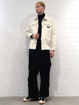 「アイテム（ジャージ）」を使った、JNさん（メンズ・195cm）の秋コーディネート