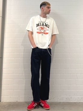 「アイテム（シューズ）」を使った、JNさん（メンズ・195cm）の秋コーディネート