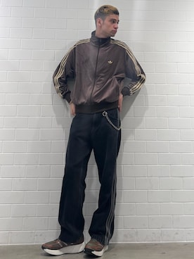 「アイテム（ジャージ）」を使った、JNさん（メンズ・195cm）の秋コーディネート