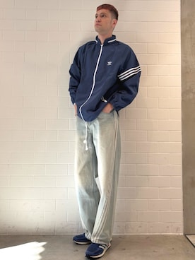 「アイテム（パンツ）」を使った、JNさん（メンズ・195cm）の秋コーディネート