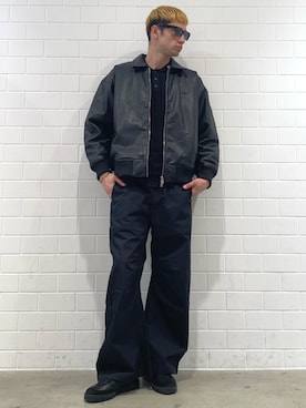 「アイテム（パンツ）」を使った、JNさん（メンズ・195cm）の冬コーディネート