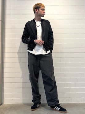 「アイテム（シューズ）」を使った、JNさん（メンズ・195cm）の秋コーディネート