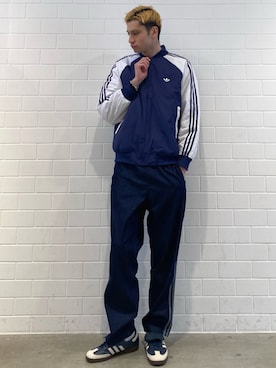 「adidas originals」｜「アイテム（ジャケット/アウター）」を使った、JNさん（メンズ・195cm）の冬コーディネート