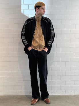 「adidas originals」｜「アイテム（ジャケット/アウター）」を使った、JNさん（メンズ・195cm）の冬コーディネート
