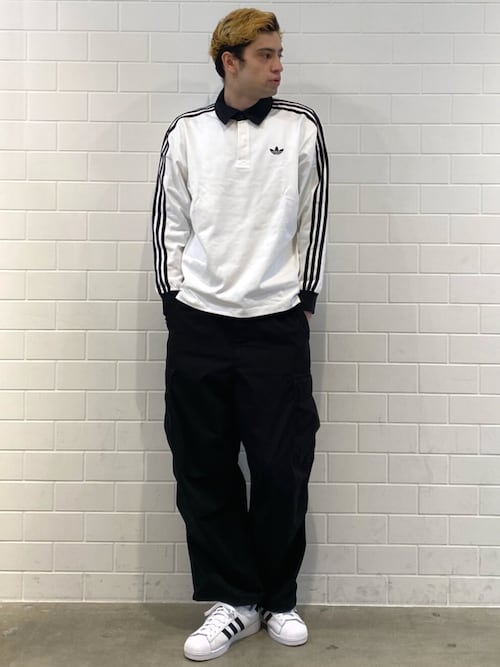 スリーストライプス ラグビー 長袖ポロ / アディダスオリジナルス