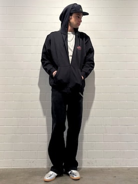 「adidas（アディダス）のアイテム（帽子）」を使った、JNさん（メンズ・195cm）の秋コーディネート