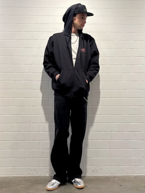 【adidas】RYVグラフィックパーカーセットアップ XLサイズ ブラック 2457-1044-de1.jpg