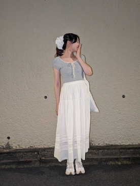 「SINOON（シヌーン）のアイテム」を使った、qxczkg0423さん（レディース・163cm）の夏コーディネート