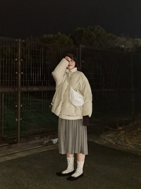 「アイテム（手袋）」を使った、qxczkg0423さん（レディース・163cm）の冬コーディネート