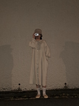 「アイテム（モカシン/デッキシューズ）」を使った、qxczkg0423さん（レディース・163cm）の秋コーディネート