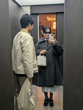 「rectangle（レクタングル）のアイテム」を使った、qxczkg0423さん（レディース・163cm）の冬コーディネート