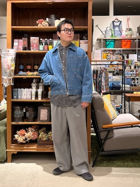 「niko and...（ニコアンド）のアイテム（ジャケット/アウター）」を使った、ほりたくさん（メンズ・175cm）の冬コーディネート