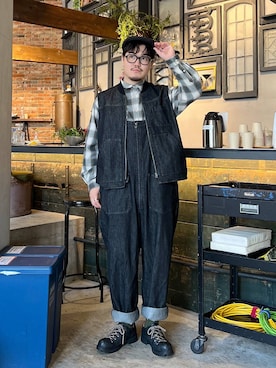 「アイテム（ベスト）」を使った、ほりたくさん（メンズ・175cm）の夏コーディネート