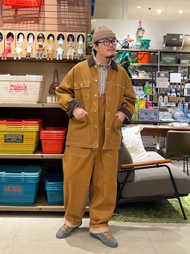 「アイテム（カバーオール）」を使った、ほりたくさん（メンズ・175cm）の夏コーディネート