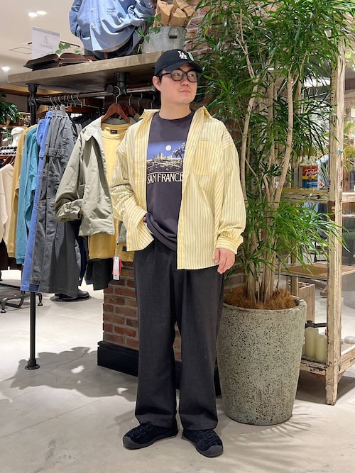 イージーケア柄ロングスリーブシャツ