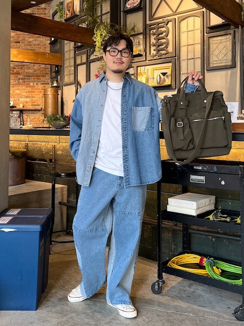 niko and JEANS 2025AW】パッチワークデニムシャツ（シャツ