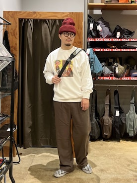 「アイテム（メッセンジャーバッグ）」を使った、ほりたくさん（メンズ・175cm）の冬コーディネート