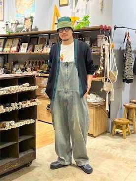 「アイテム（オールインワン・サロペット）」を使った、ほりたくさん（メンズ・175cm）の秋コーディネート