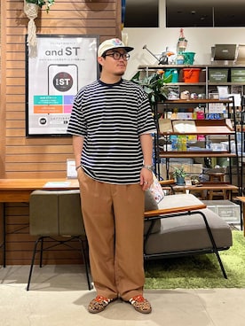 「niko and...（ニコアンド）のアイテム」を使った、ほりたくさん（メンズ・175cm）の夏コーディネート