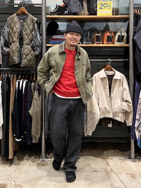 「アイテム（ニットキャップ/ビーニー）」を使った、ほりたくさん（メンズ・175cm・20代）の秋コーディネート