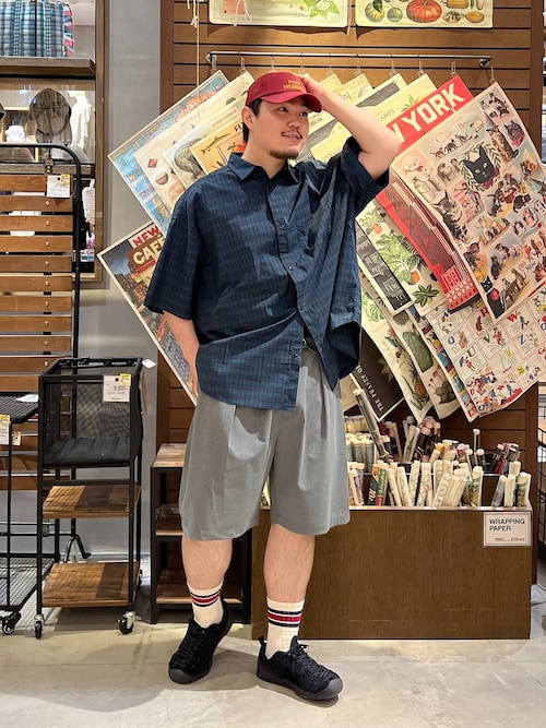 イージーケア柄ショートスリーブシャツ