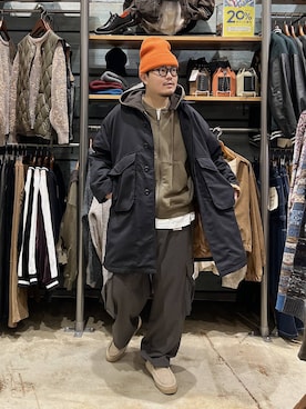 「アイテム（ステンカラーコート）」を使った、ほりたくさん（メンズ・175cm・20代）の秋コーディネート