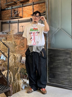 「アイテム（サロペット/オーバーオール）」を使った、ほりたくさん（メンズ・175cm）の夏コーディネート