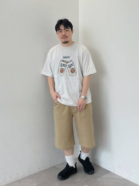 「NUMERALS（ヌメラルズ）のアイテム」を使った、ほりたくさん（メンズ・175cm）の夏コーディネート