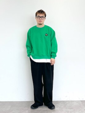 「niko and...（ニコアンド）のアイテム（スウェット）」を使った、ほりたくさん（メンズ・175cm）の冬コーディネート