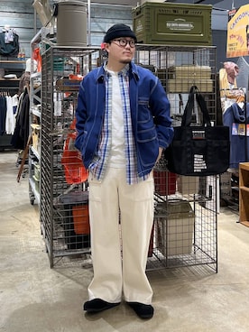 「アイテム（カバーオール）」を使った、ほりたくさん（メンズ・175cm）の春コーディネート