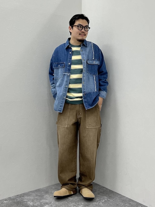 デニムパッチワークシャツ DENIM PATCHWORK SHIRT [niko and JEANS デニムパッチワークシャツ DENIM PATCHWORK SHIRT [niko and JEANS
