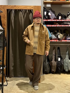 「アイテム（カバーオール）」を使った、ほりたくさん（メンズ・175cm）の冬コーディネート