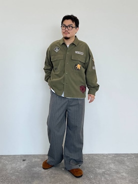 「アイテム（ミリタリージャケット）」を使った、ほりたくさん（メンズ・175cm）の秋コーディネート