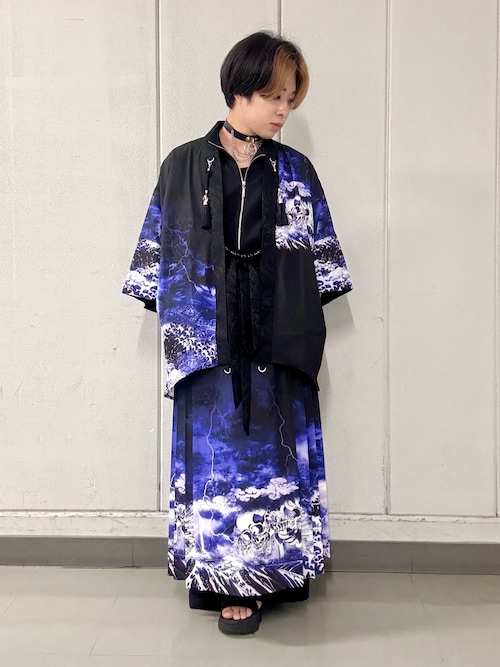 ガシャドクロ柄巻きスカート（スカート）｜REZEN（リゼン）の