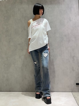 竹部美里さん（レディース・156cm）の春コーディネート