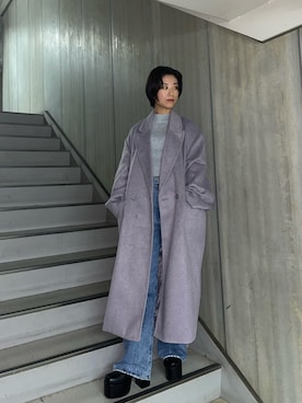 「アイテム（ジャケット/アウター）」を使った、竹部美里さん（レディース・156cm）の冬コーディネート