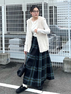 「coen（コーエン）のアイテム（その他アウター）」を使った、ユウカさん（レディース・158cm）の秋コーディネート