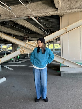 「でにむ」｜「アイテム（ニットキャップ/ビーニー）」を使った、ユウカさん（レディース・158cm）の秋コーディネート
