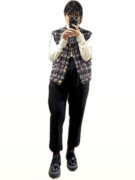 「アイテム（ソックス/靴下）」を使った、lovejoymikkoさん（レディース・159cm）の秋コーディネート