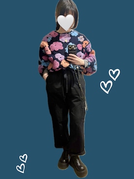 「アイテム（カーゴパンツ）」を使った、lovejoymikkoさん（レディース・159cm）の秋コーディネート