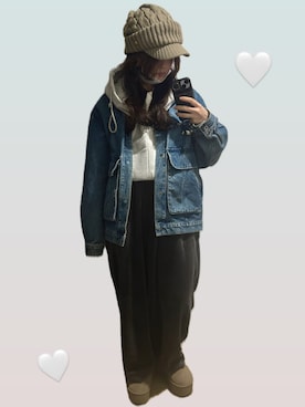 「アイテム（パーカー）」を使った、lovejoymikkoさん（レディース・159cm）の秋コーディネート