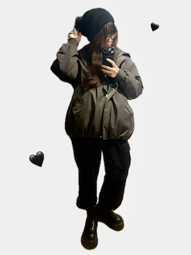 「アイテム（カーゴパンツ）」を使った、lovejoymikkoさん（レディース・159cm）の秋コーディネート