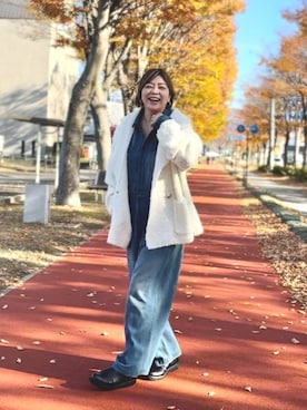 「アイテム（つなぎ/オールインワン）」を使った、yosshiiiiiiさん（レディース・165cm）の秋コーディネート