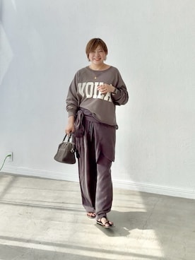 「アイテム（スウェット）」を使った、yosshiiiiiiさん（レディース・165cm）の夏コーディネート