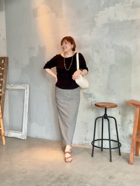 「アイテム（Tシャツ/カットソー）」を使った、yosshiiiiiiさん（レディース・165cm）の夏コーディネート