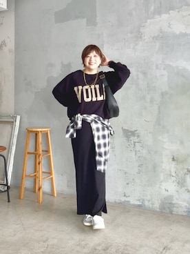 「アイテム（スウェット）」を使った、yosshiiiiiiさん（レディース・165cm）の夏コーディネート