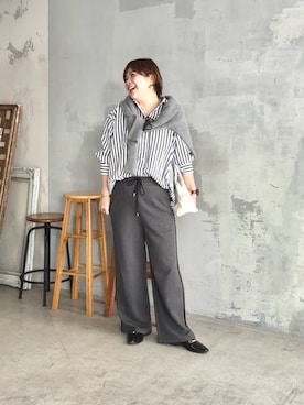 「アイテム（スウェットパンツ）」を使った、yosshiiiiiiさん（レディース・165cm）の秋コーディネート